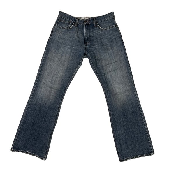 AUTHENTIC Signature Jeans Men's Low Boot Cut 5-pocket Denim Zipper Blue 32/30 - Picture 1 of 15